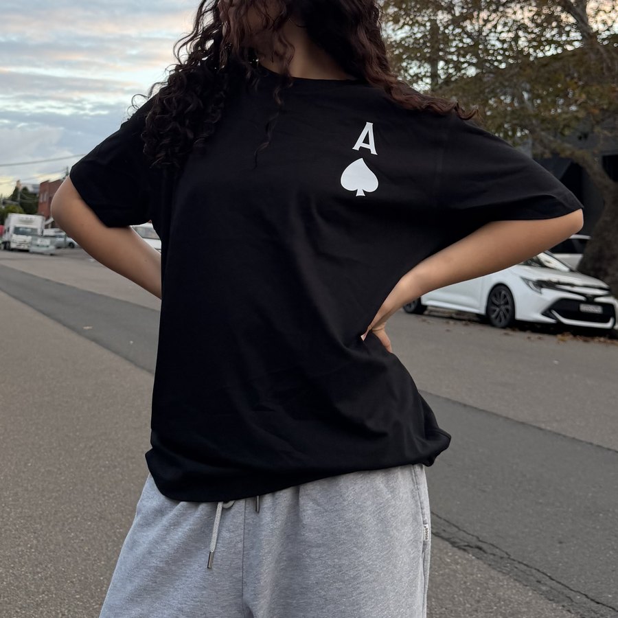 Deal Me In! tee — your suit on the front